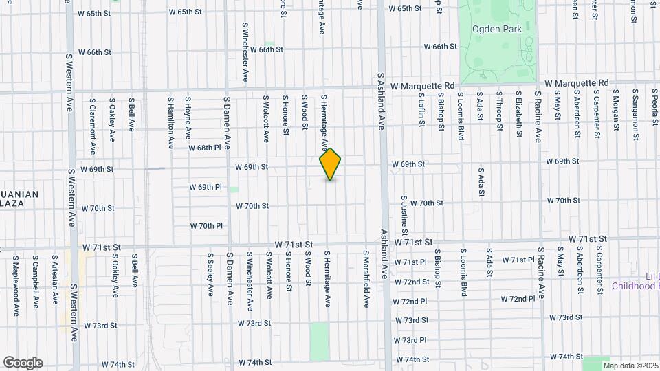 6927 S Hermitage Ave Map and Location Details