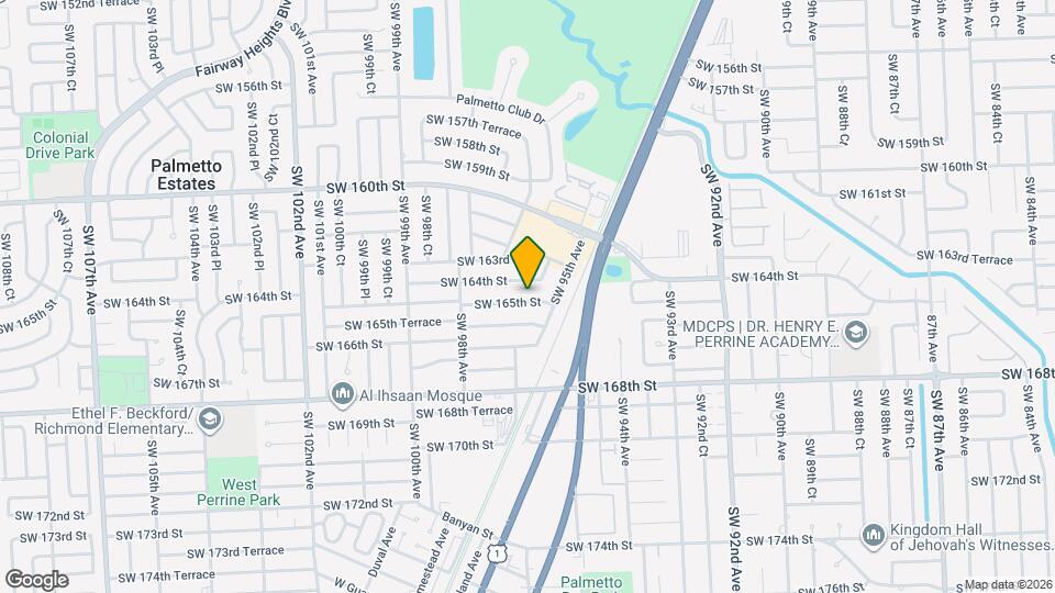 9541 SW 165th St Map and Location Details