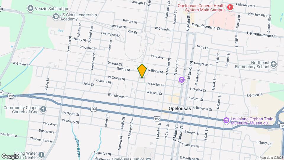 Opelousas Manor Apartments Map and Location Details