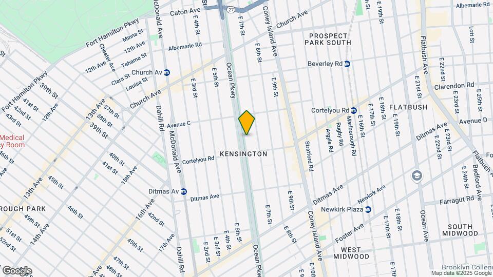 387 Ocean Parkway Map and Location Details