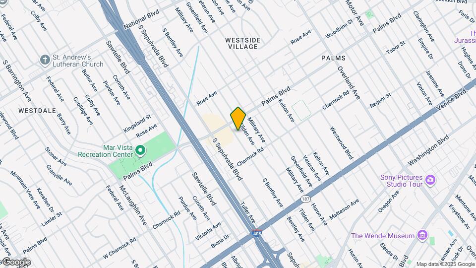 3530 S Bentley Ave Map and Location Details