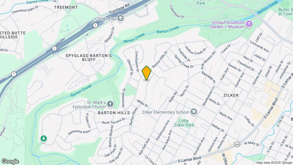 1900 Barton Springs, Unit #2042, Unit 2042 Map and Location Details