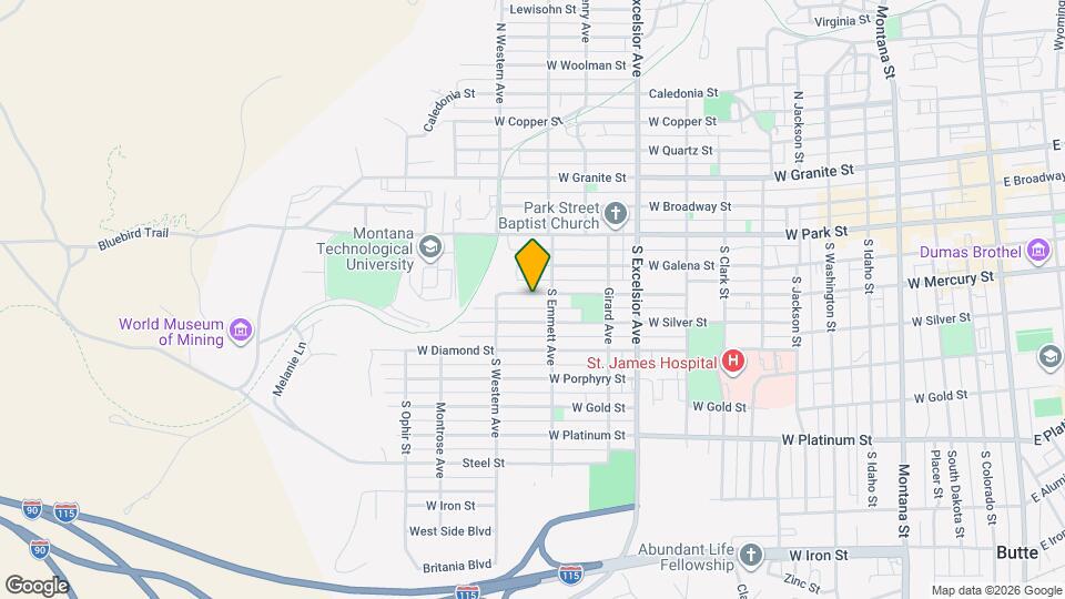 1122 W Mercury St Map and Location Details