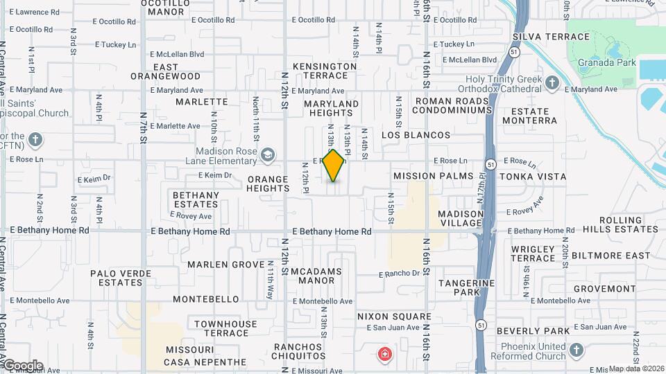 6110 N 13th St Mapa y Detalles de la Ubicación