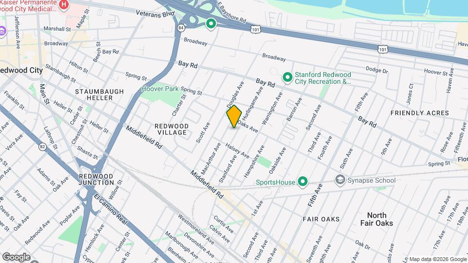657 Hurlingame Ave Map and Location Details