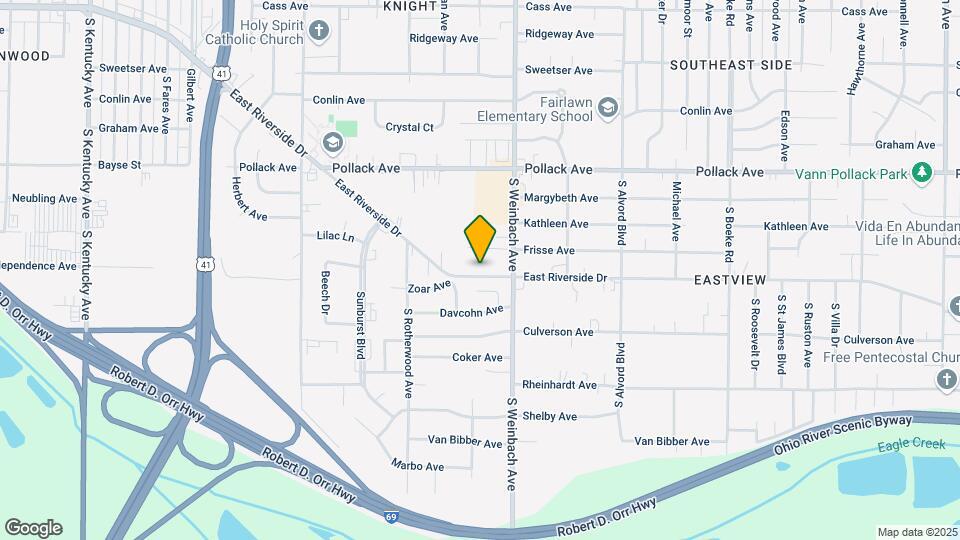 1826 E Riverside Dr Map and Location Details