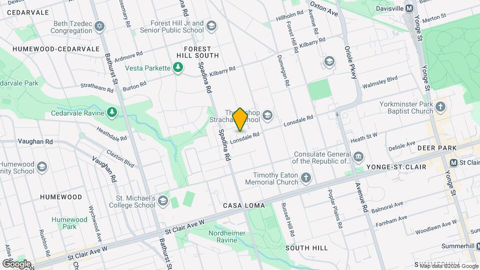 312 Lonsdale Rd Map and Location Details