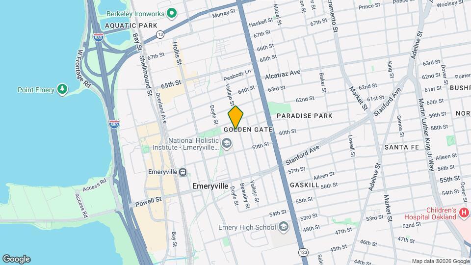 1261 61st St, Unit H04 Map and Location Details