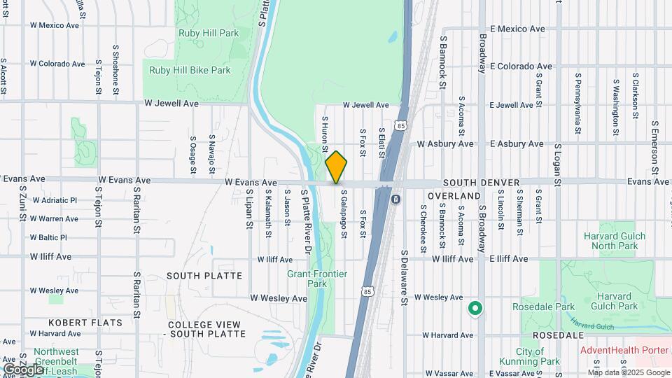 2105 S Galapago St Map and Location Details