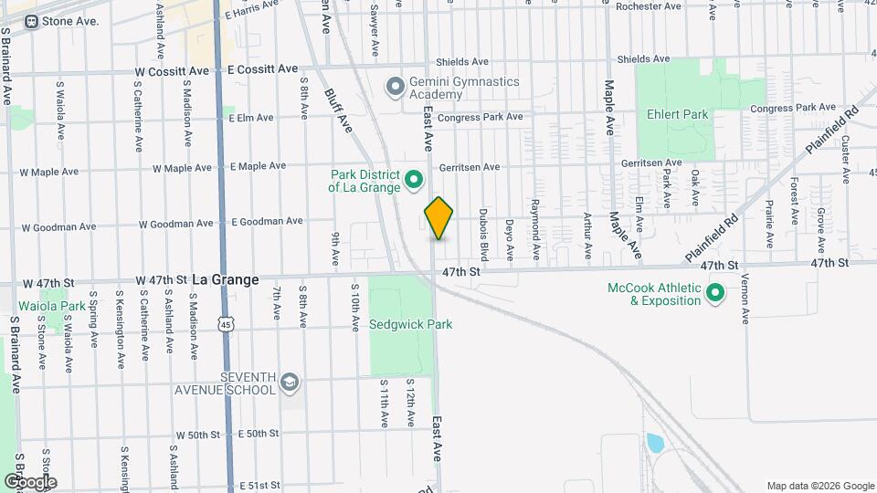 4627 Eberly Ave Map and Location Details