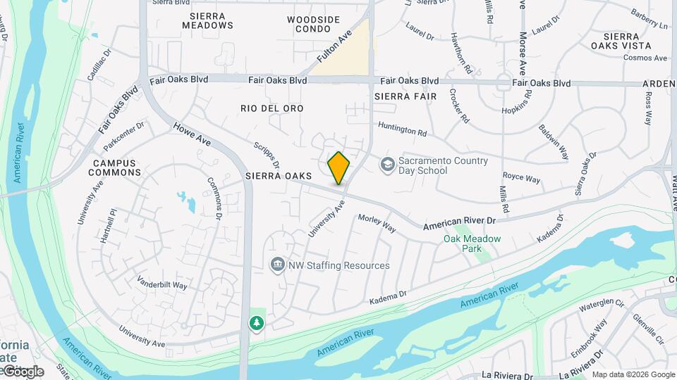 2503 American River Dr Map and Location Details