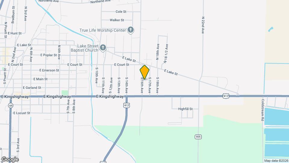 209 S 16th Ave Map and Location Details