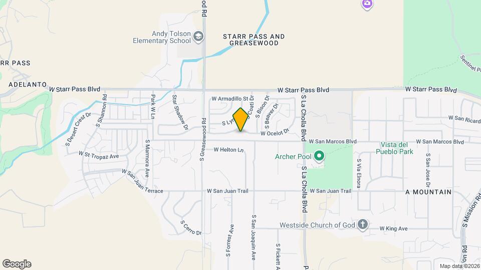 2357 W Ocelot Dr Map and Location Details