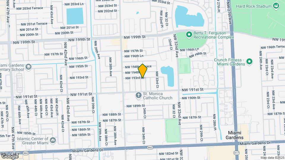19223 NW 34th Ct Map and Location Details