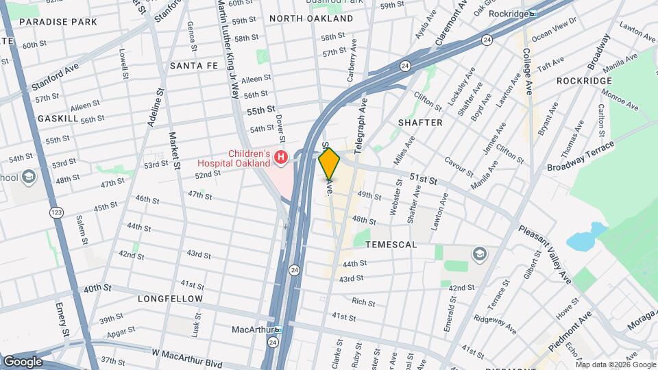 4893 Shattuck Ave Map and Location Details