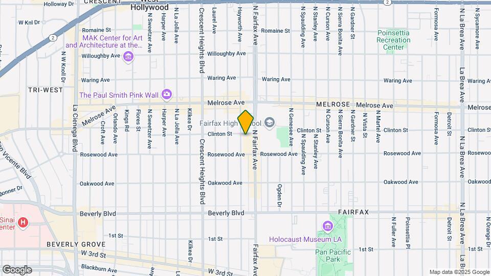 544 N Hayworth Ave Mapa y Detalles de la Ubicación