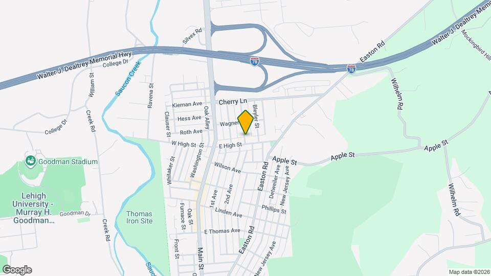 1503 Riegel St Map and Location Details