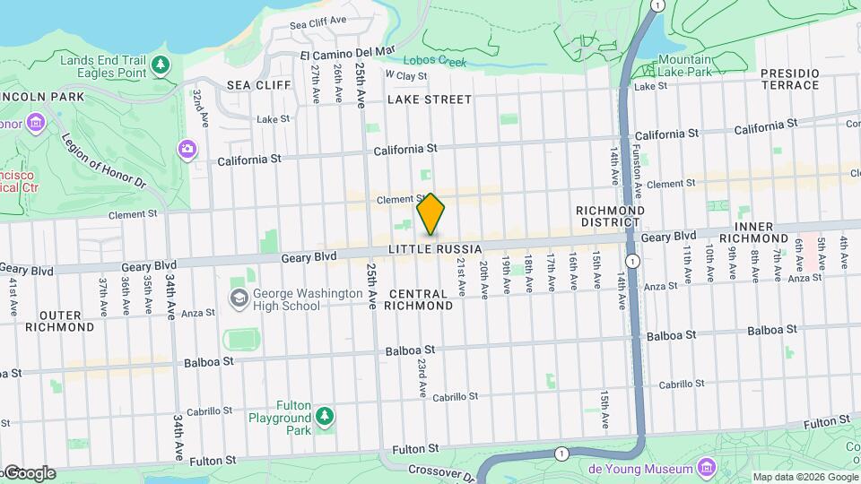 5820-5820 Geary Blvd Map and Location Details