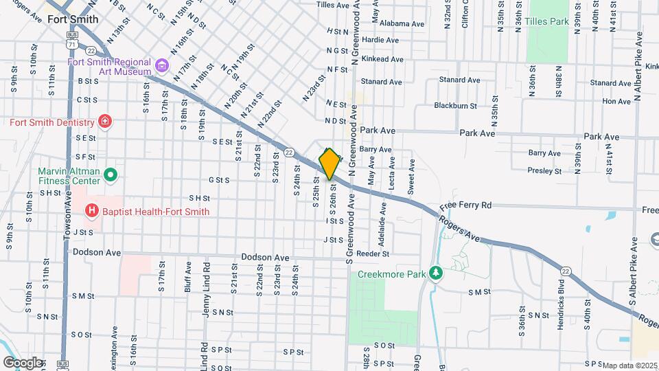 800 S 26th St Map and Location Details