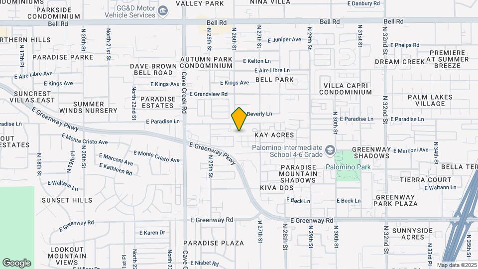 2601 E Paradise Ln Map and Location Details