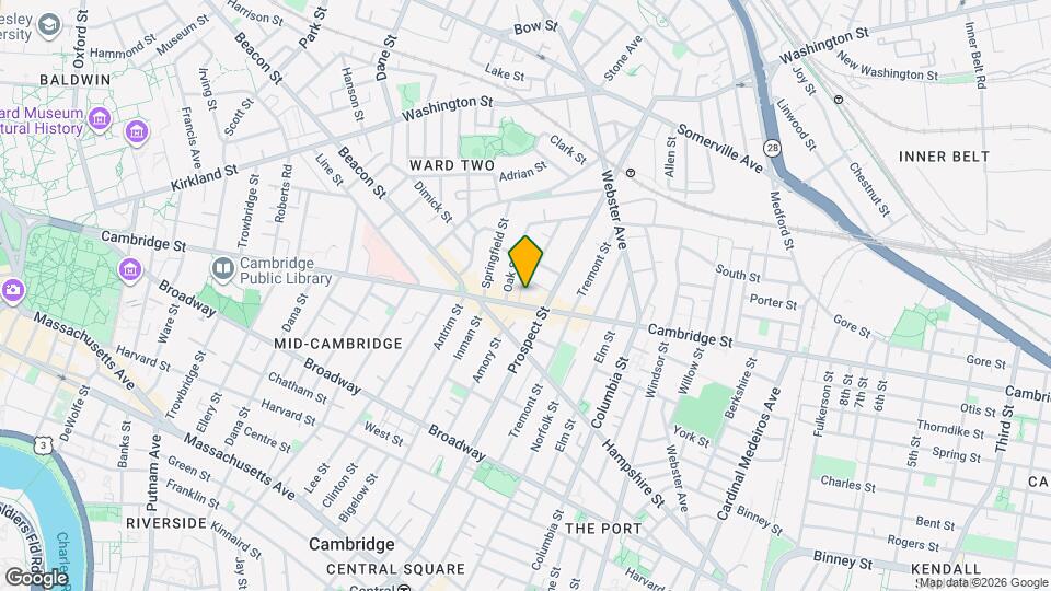 6 Oakland St, Unit #1 Map and Location Details