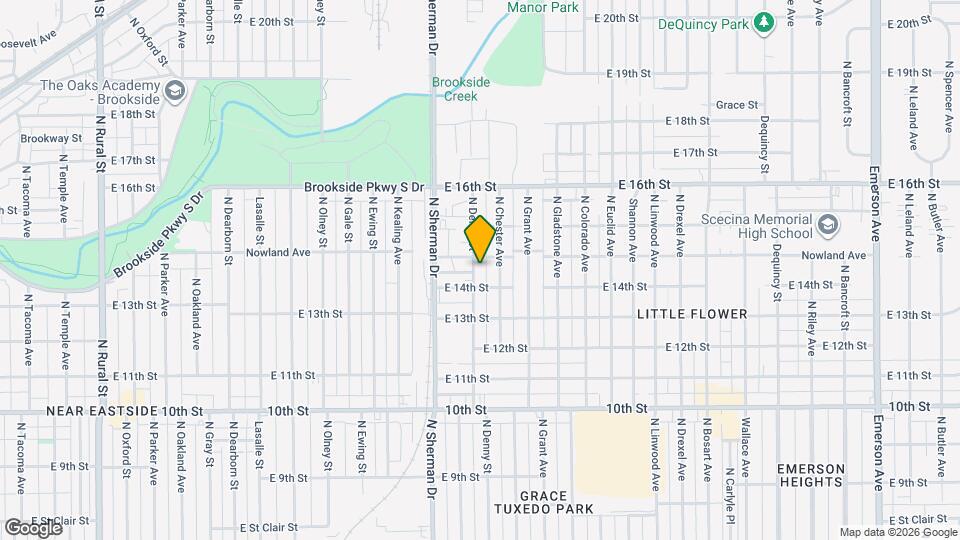 1417 N Denny St Map and Location Details