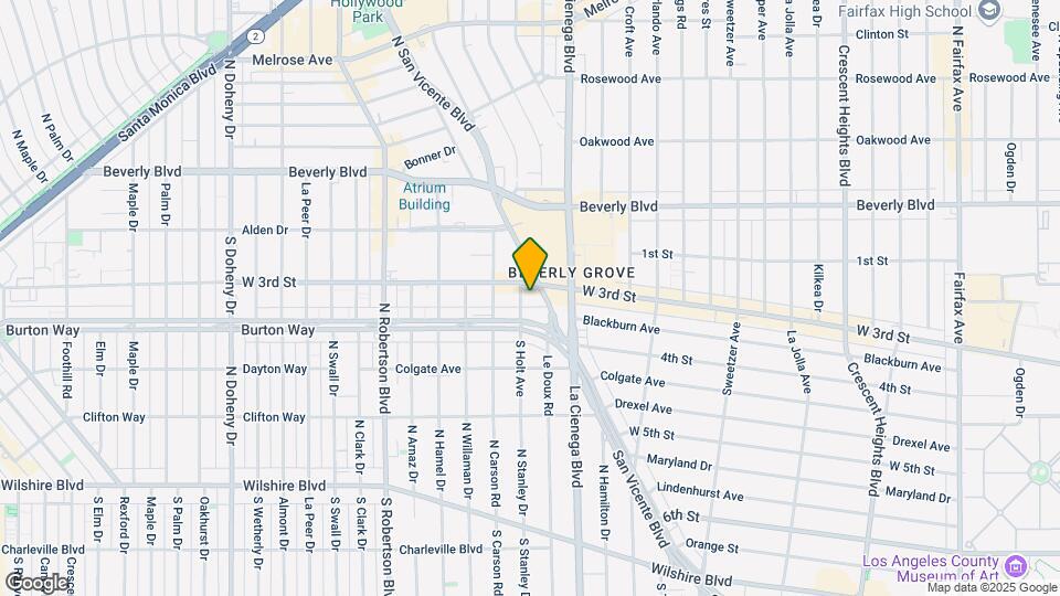 321 S San Vicente Blvd Map and Location Details
