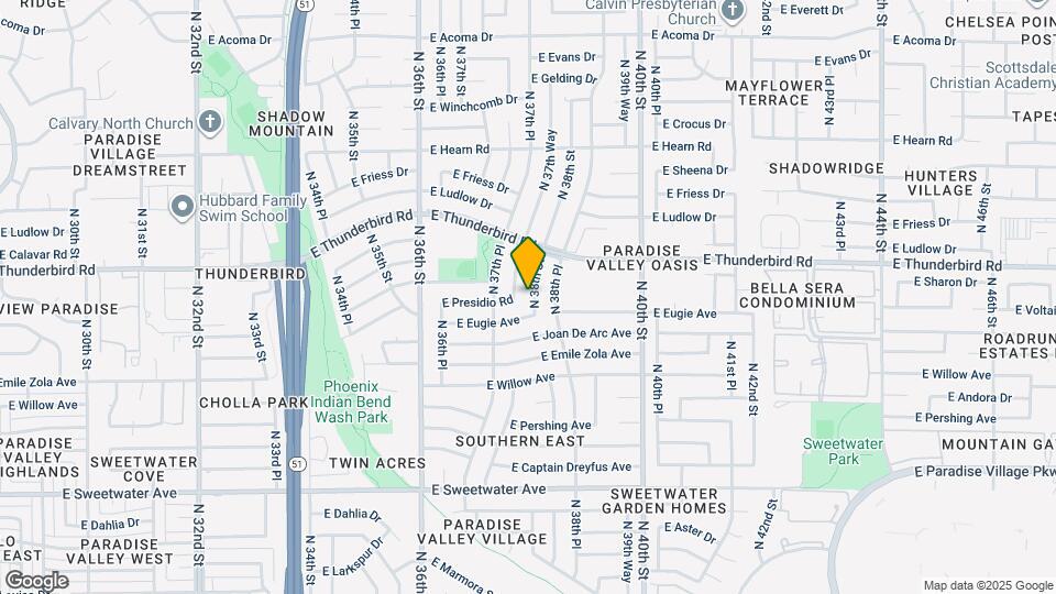 13620 N 38th St Map and Location Details