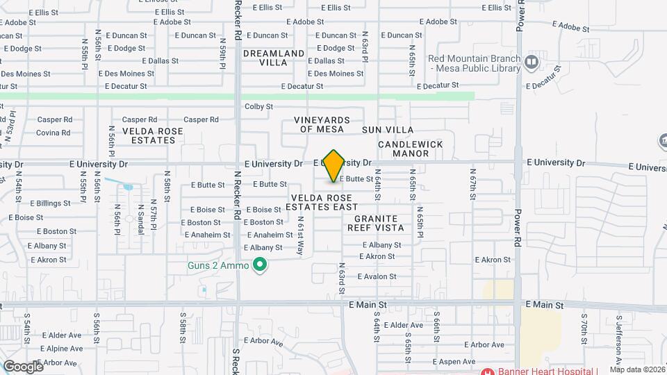 6240 E Billings St Map and Location Details