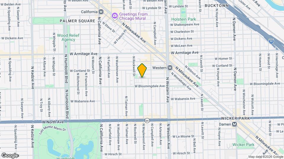 2531 W Moffat St, Unit 1 Map and Location Details