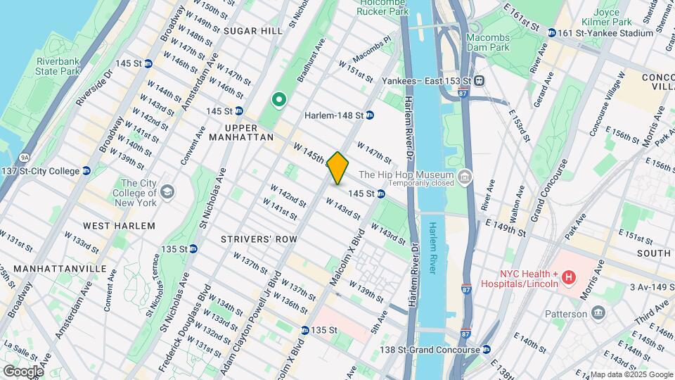 160 W 144th St Mapa y Detalles de la Ubicación