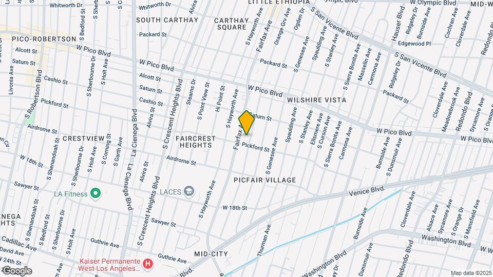 1557 S Orange Grove Ave Map and Location Details