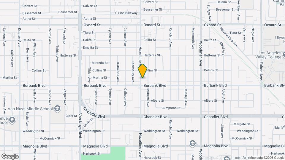 5622 Hazeltine Ave, Unit front Map and Location Details