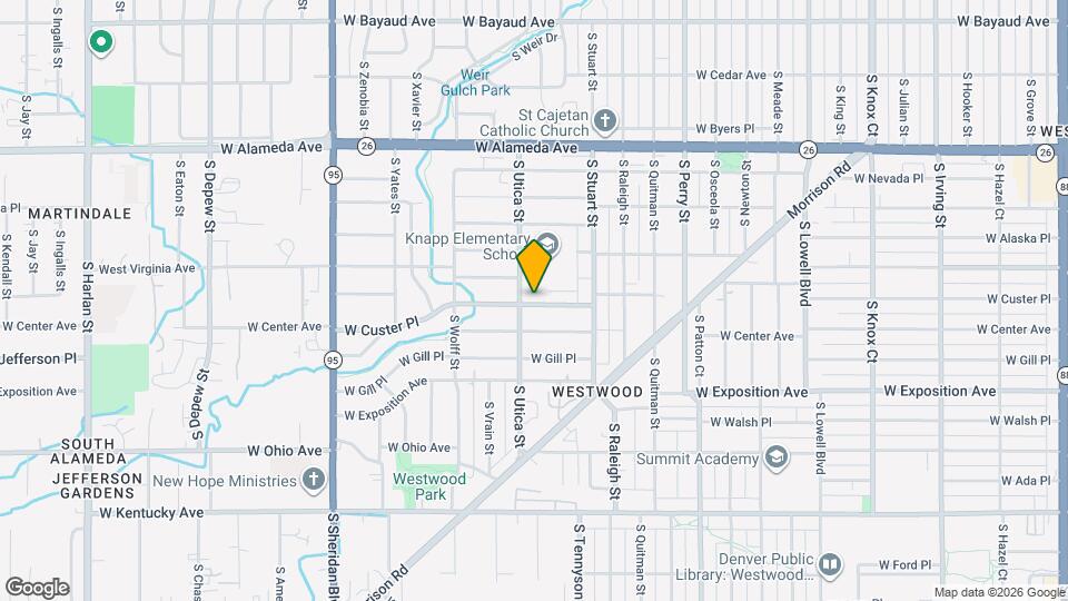 4465 W Custer Pl Map and Location Details