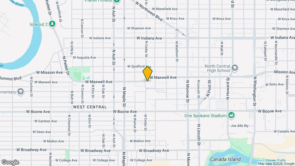 1420 N Cedar St Map and Location Details