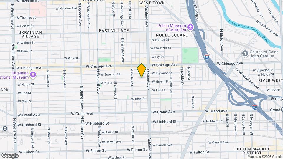 1624 W Huron St Map and Location Details