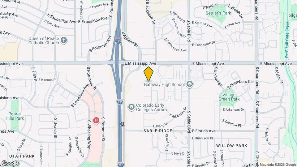 13982 E Arizona Ave Map and Location Details