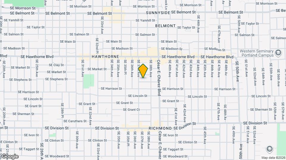 3723 SE Stephens St Map and Location Details