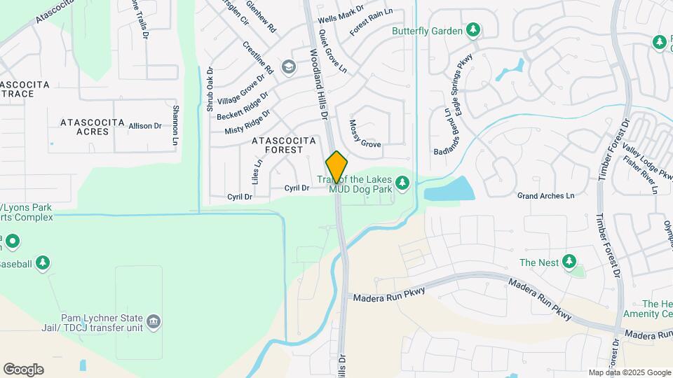 16005 Woodland Hills Dr Map and Location Details