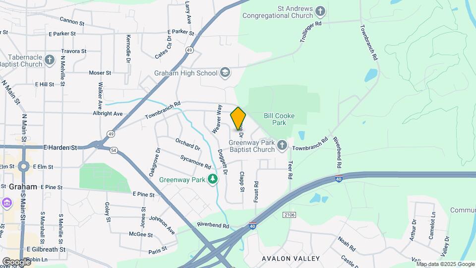 727 Oakgrove Dr Map and Location Details