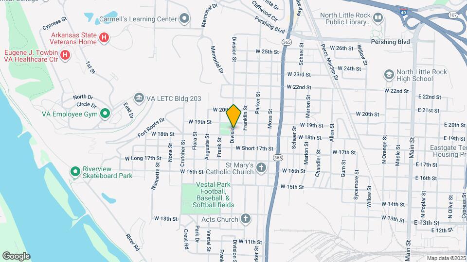 1421 W 18th St Map and Location Details