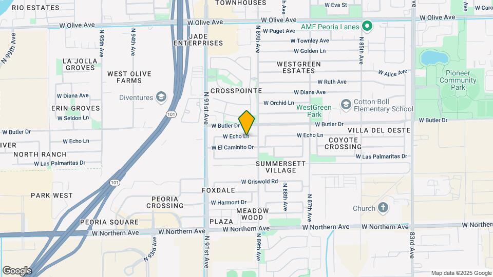 8921 W Echo Ln Map and Location Details