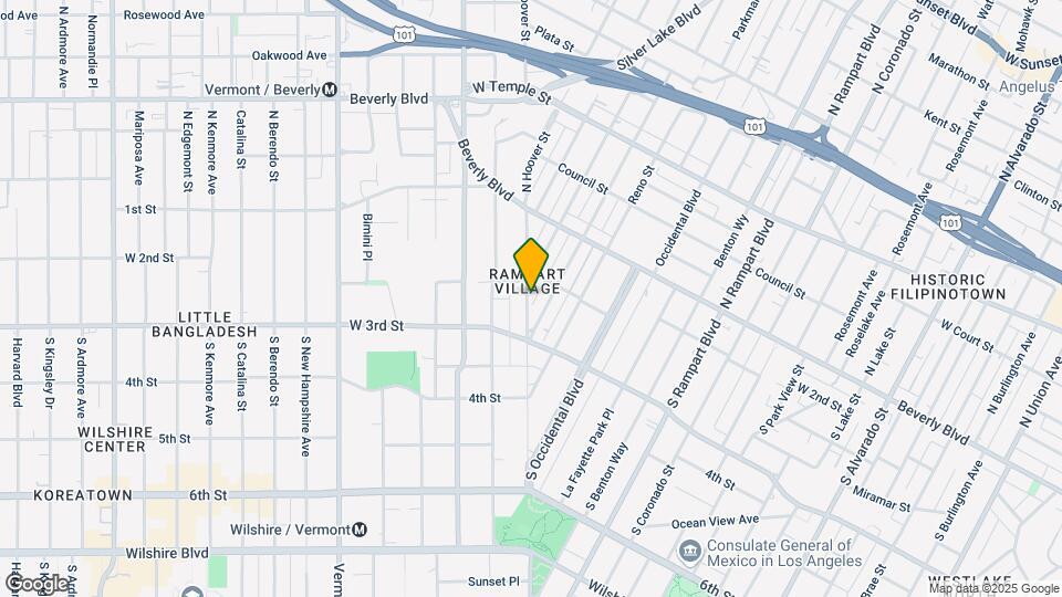 220 S Hoover St Map and Location Details