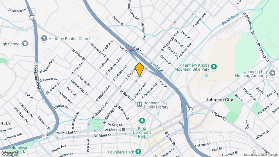 206 E Watauga Ave Mapa y Detalles de la Ubicación