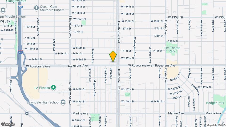4419 W Rosecrans Ave Map and Location Details