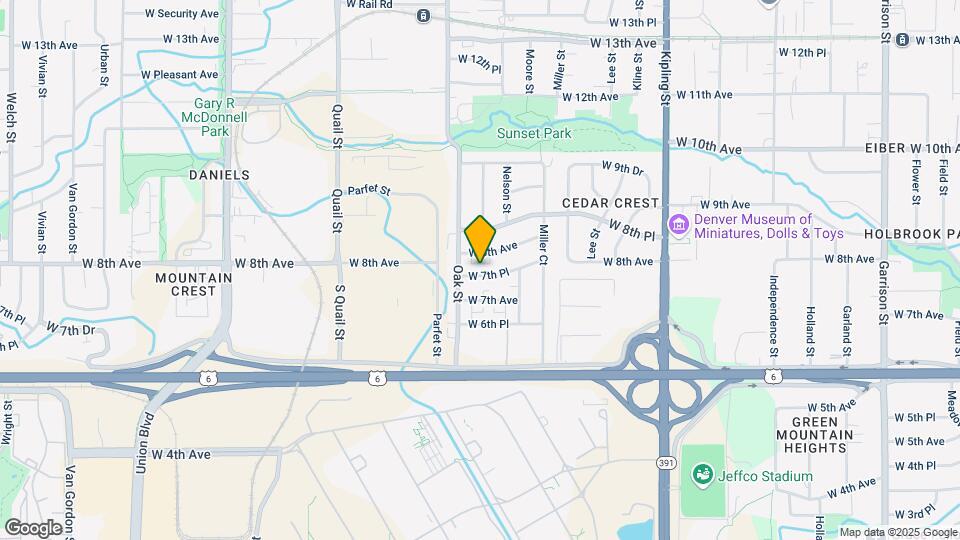 10705 W 7th Pl-Unit -3 Map and Location Details
