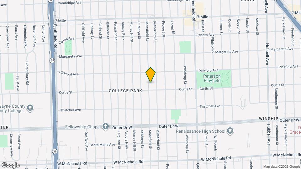 18230 Mansfield St Map and Location Details