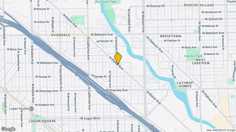 2964-2968 N Elston Ave Map and Location Details