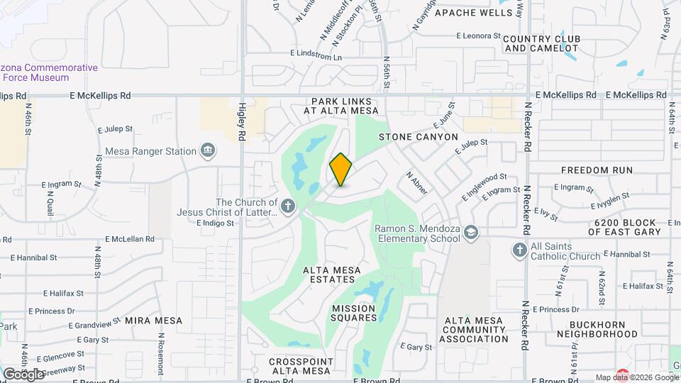 Alta Mesa Townhomes Map and Location Details