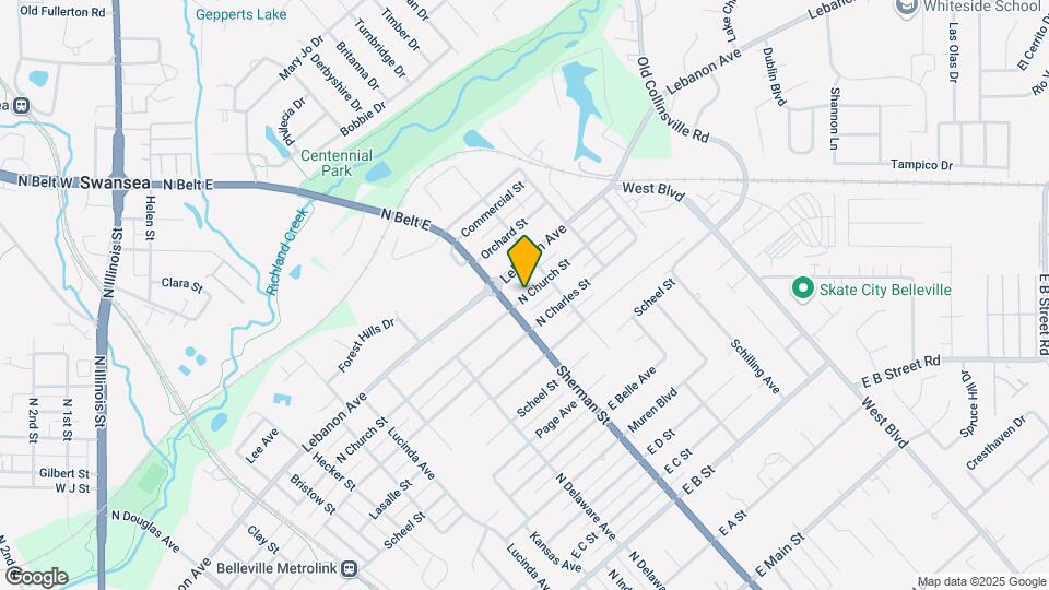 1733 N Church St, Unit 1 Map and Location Details